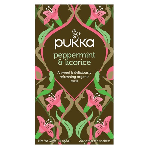 Peppermint & Licorice te Økologisk - 20 br - Pukka 