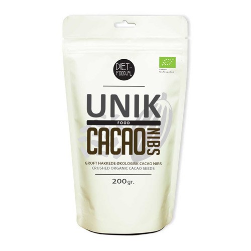 Cacao nibs grofthakkede   Økologisk  - 200 gram - Diet Food