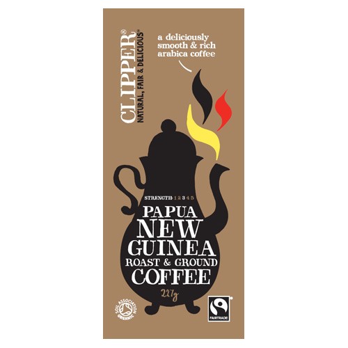 Kaffe Papua New Guinea malet Økologisk - 227 gr - Clipper - Mindst holdbar til : 07-09-2024