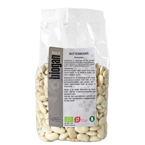Butter Beans Økologiske - 500 Gram - Biogan