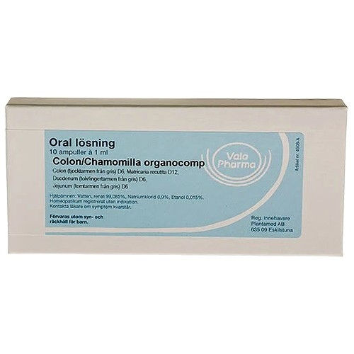 Colon/Chamomilla organocomp - 10 Ampuller - Vala Pharma/Allergica