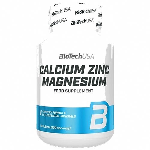 Calcium Zinc Magnesium - 100 Tabletter - BioTechUSA
