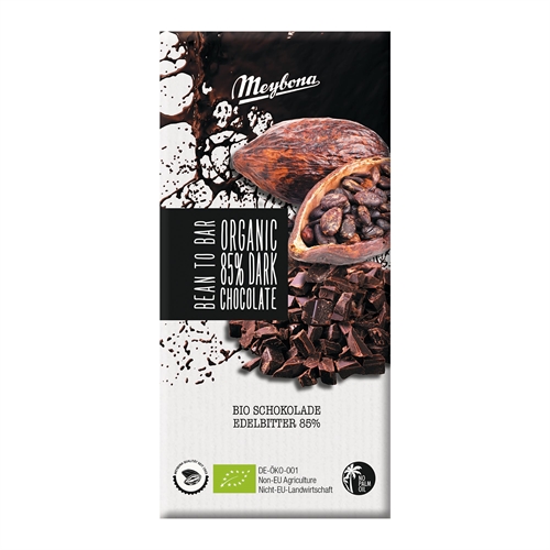 Mørk chokolade 85 % kakao Økologisk - 100 Gram - Meybona - DISCOUNT PRIS