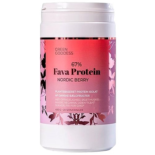 Green Goddess Fava Protein, Nordic Berry, 400g.