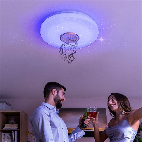Billede af LED-loftlampe med højttaler - InnovaGoods hos Økologisk-Supermarked