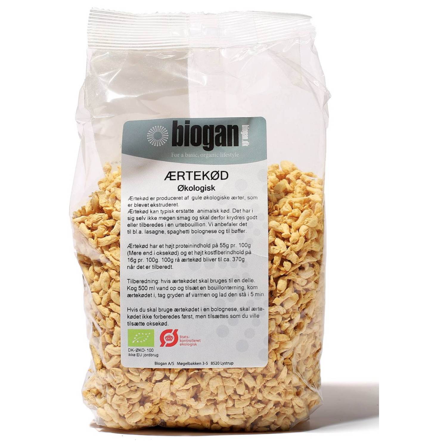 Ærtekød Økologisk - 250 gram - Biogan