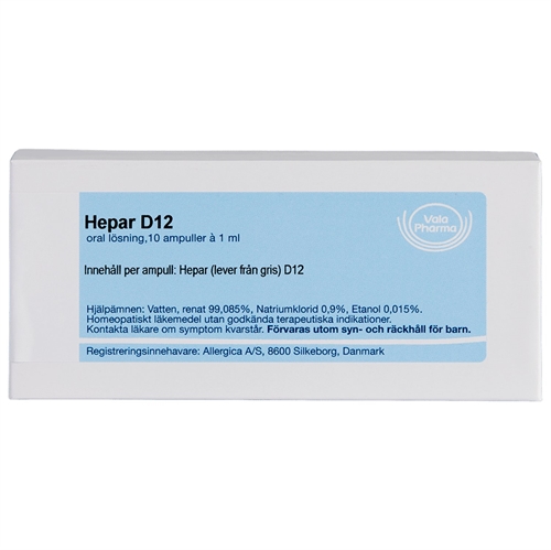 Hepar D12 - 10 ampuller - Allergica