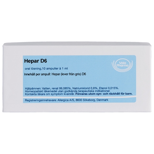 Hepar D6 - 10 ampuller - Allergica