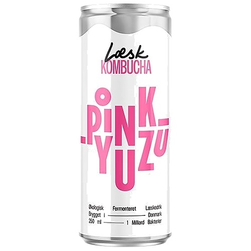 Læsk Kombucha Pink Yuzu Økologisk - 250 ml - Læsk