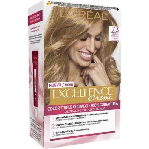 Permanent Farve Excellence L\'Oreal Make Up Gylden Blond Nº 7,3