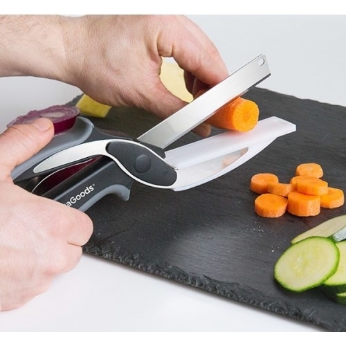 Køkken Kniv-Saks Med Integreret Mini Skærebræt - InnovaGoods