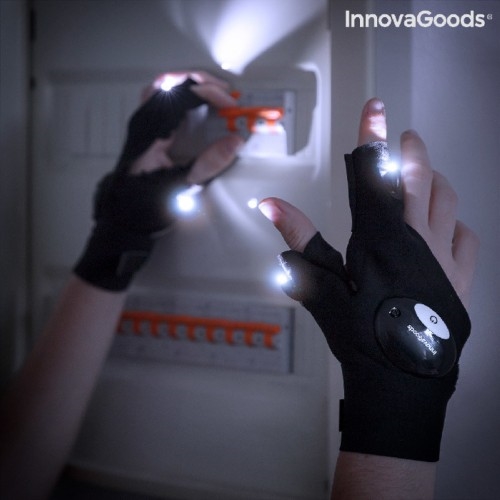 Billede af Handsker med LED-lys - 2 enheder - InnovaGoods hos Økologisk-Supermarked