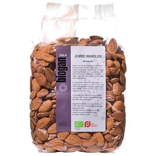 Mandler Jumbo Økologiske - 1 kg - Biogan