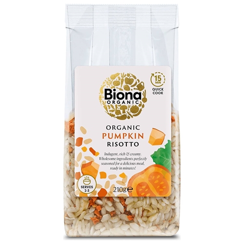 Græskarrisotto Økologisk - 210 gram - Biona Organic - Mindst holdbar til : 30-12-2026