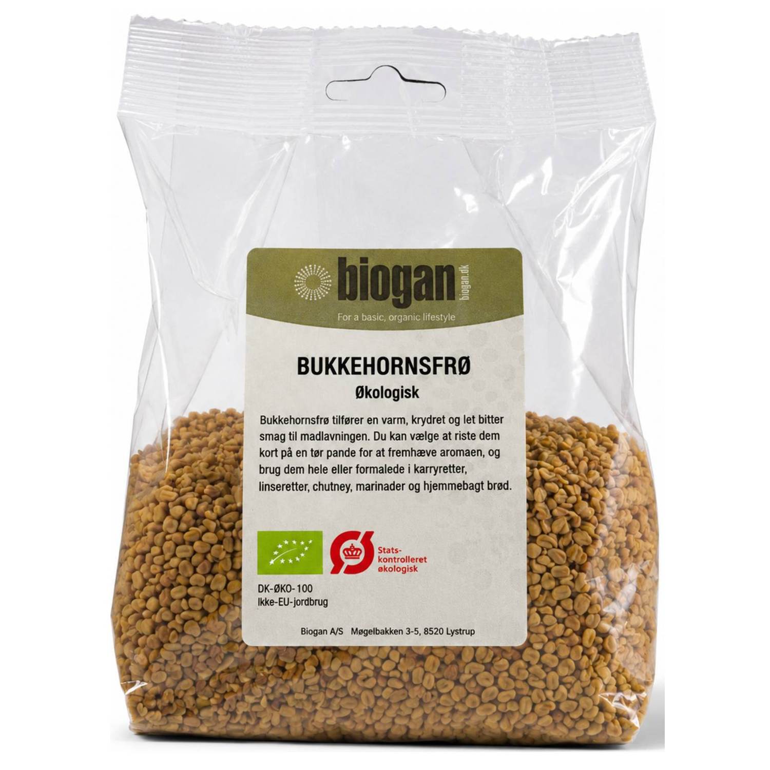 Bukkehornsfrø Økologisk - 250 gram - Biogan