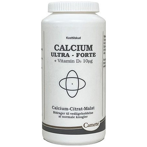Calcium Ultra Forte + Vitamin D3 10 µg - 200 tabletter - Camette