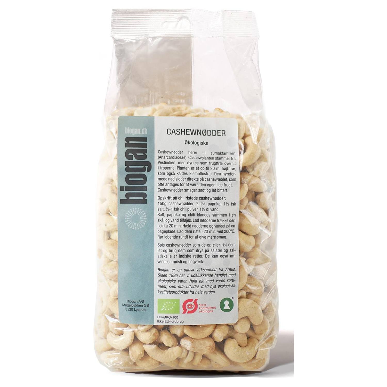 Cashewnødder Økologisk - 750 gr - Biogan