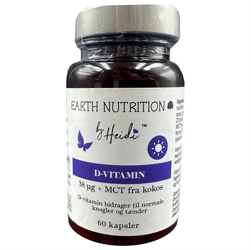 Vegansk D-vitamin 38 µg med MCT - 60 kapsler - Earth Nutrition