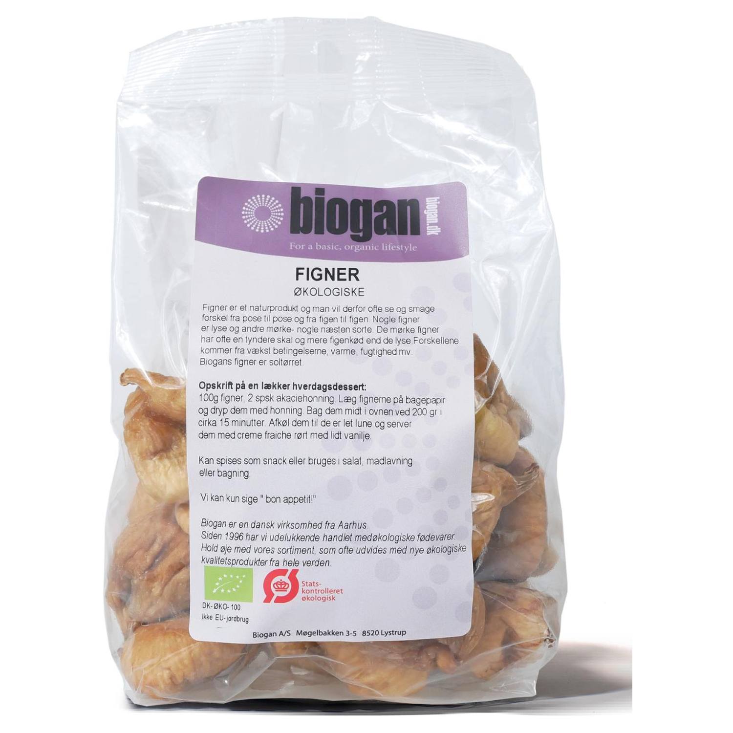 DATOVARER BEDST FØR 10/2026 - biogan - Økologiske figner 500g