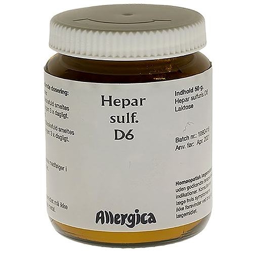 Hepar sulf. D6 trit - 50 g. - Allergica