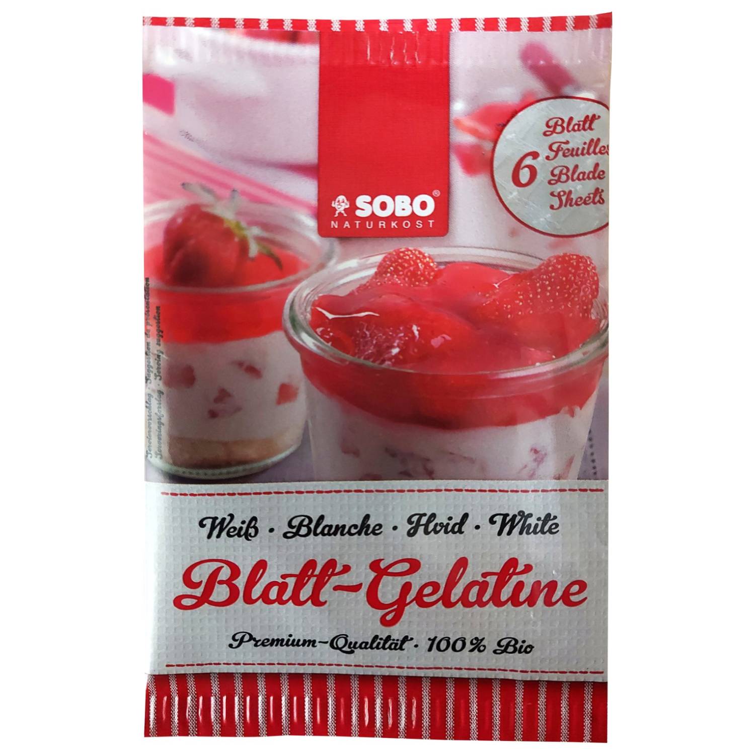 biogan - SOBO - Økologisk husblas gelantine 6 blade