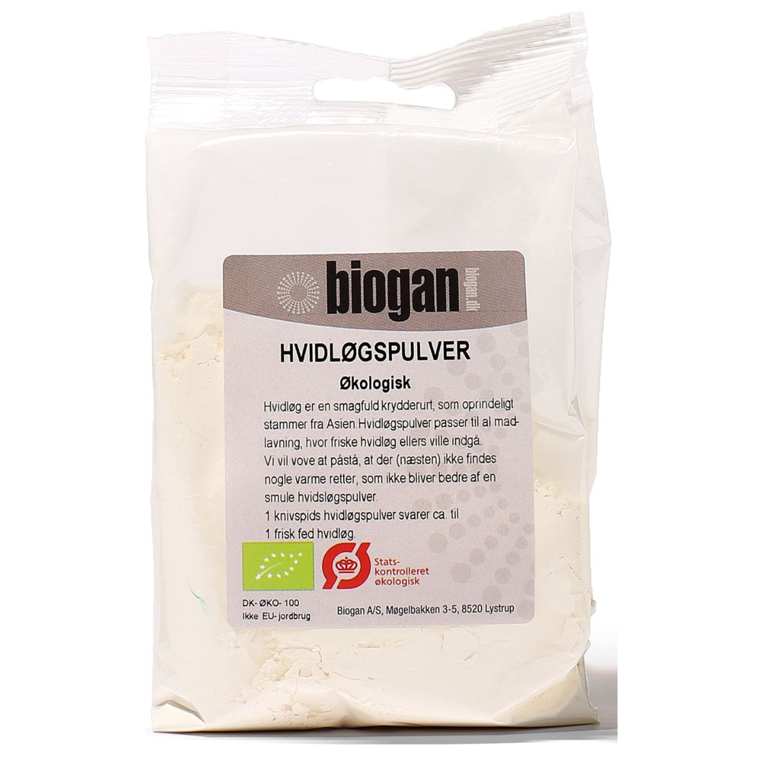Hvidløgspulver Økologisk - 100 gram - Biogan
