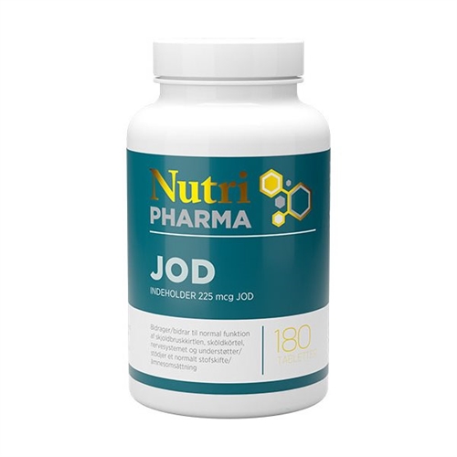 Jod - 180 Tabs - Nutri Pharma - Mindst holdbar til : 30-04-2025