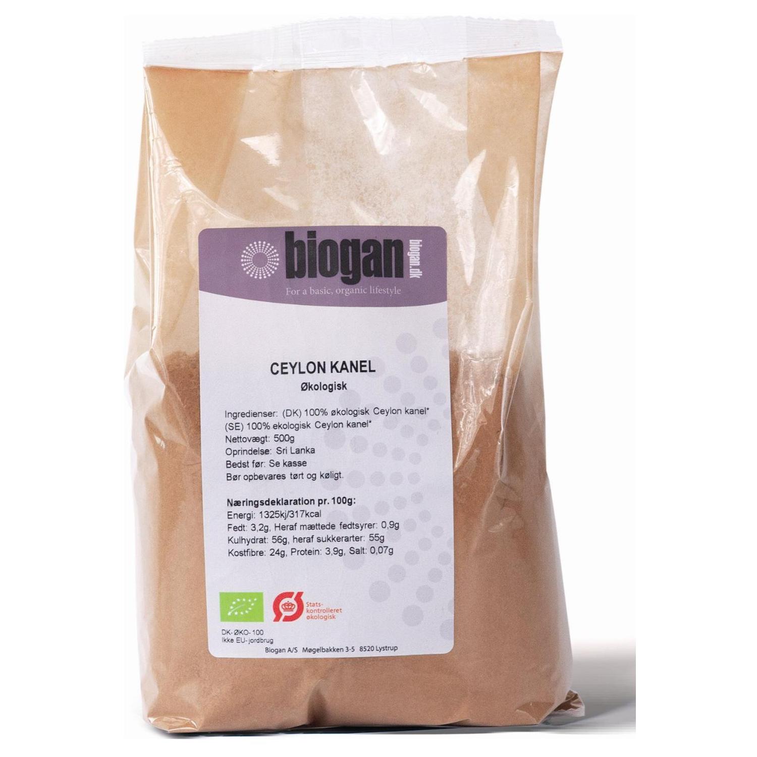 Kanelpulver ceylon Økologisk - 500 gram - Biogan
