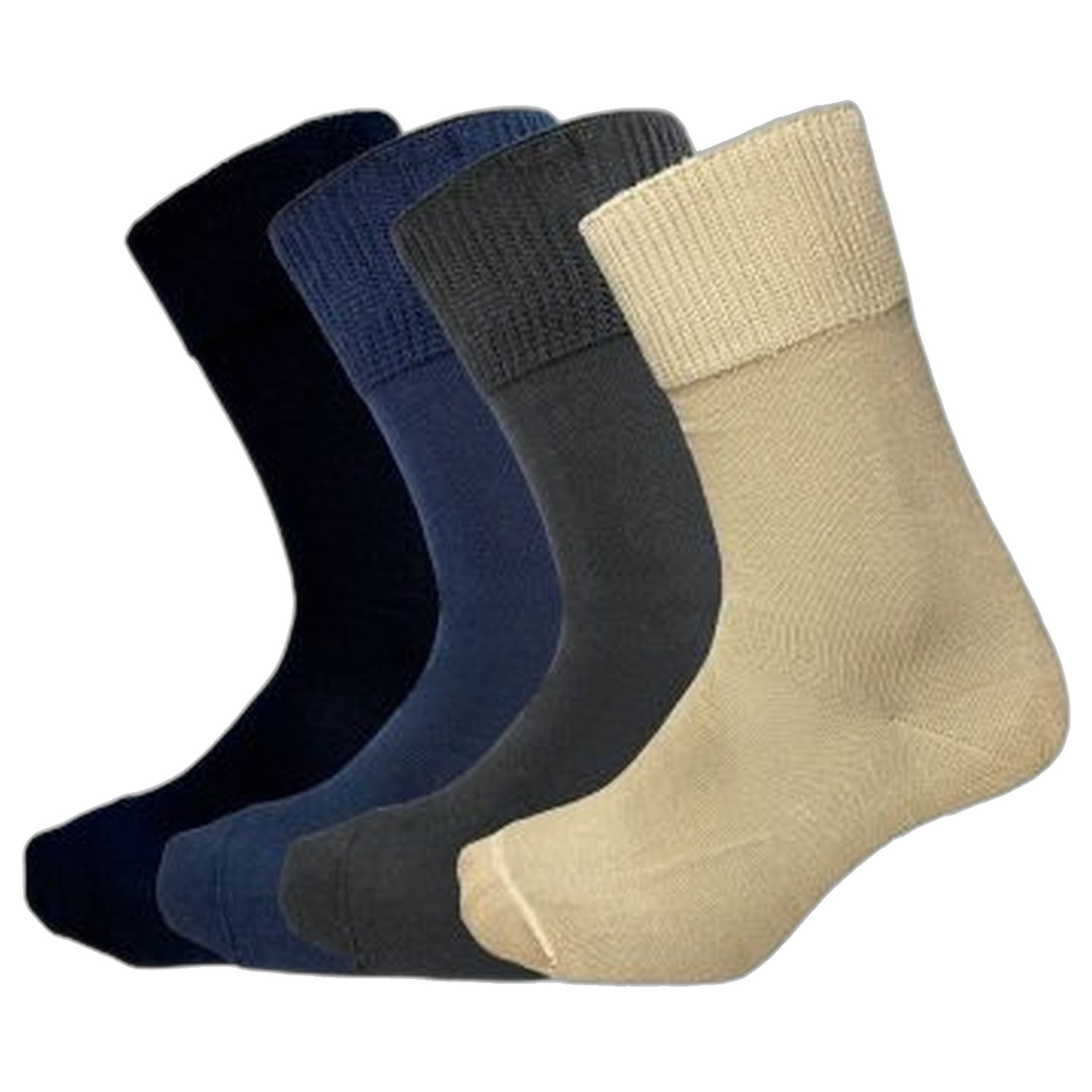 Cotton Diabetic & Comfort Ankelstrømper Sort str. 43-46 - 1 pakke - Kilde & Co.