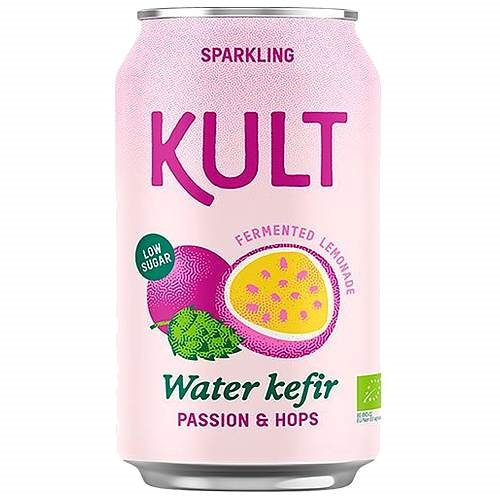 Vandkefir Passionsfrugt & Humle Økologisk - 330 ml - Kult