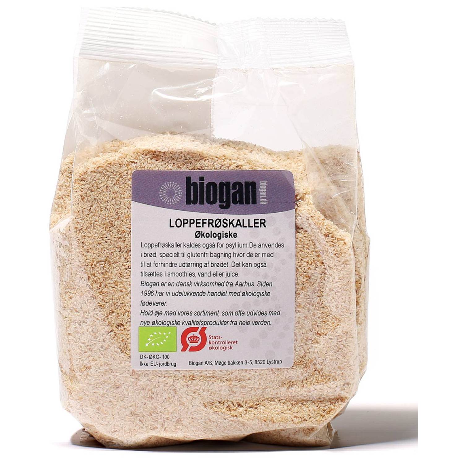 Loppefrøskaller psyllium Økologisk - 200 gr - Biogan - DISCOUNT PRIS