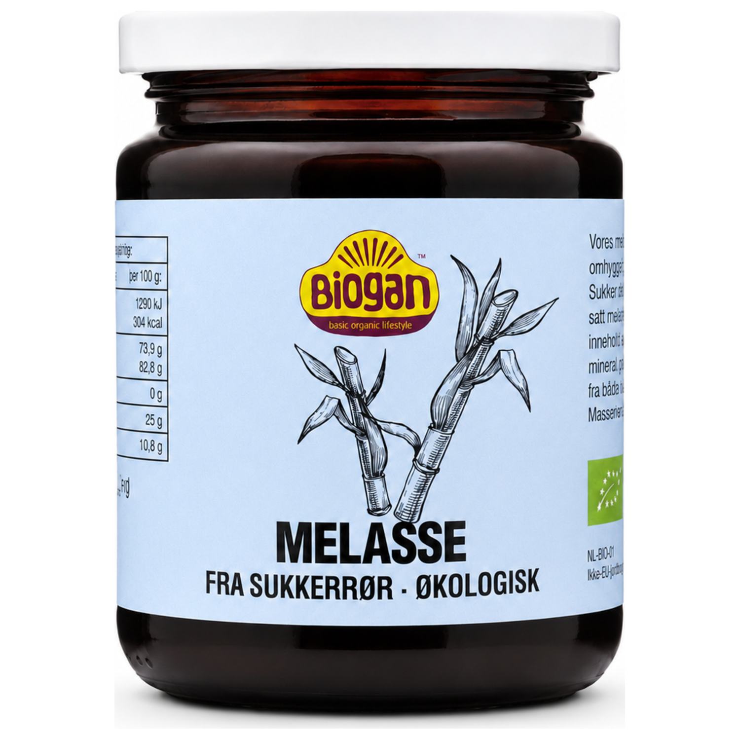 Melasse af sukkerrør Økologisk - 300 g - Biogan