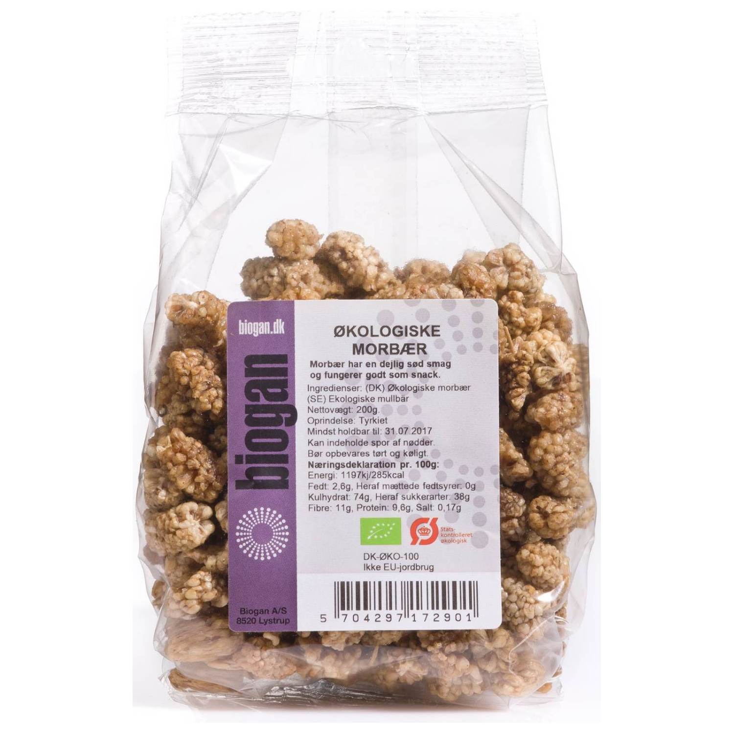 Morbær Økologiske Biogan - 200 gram