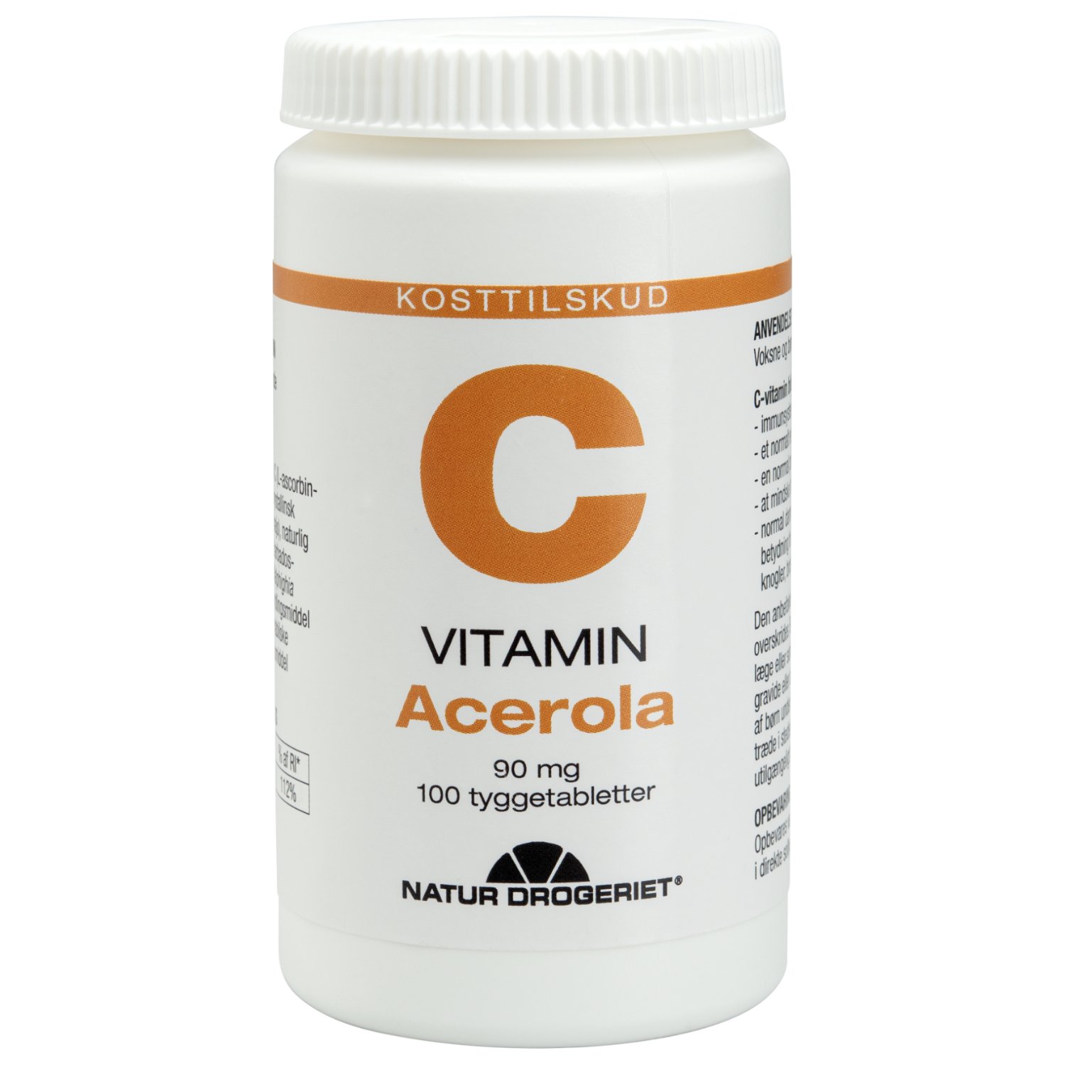 Acerola med C-vitamin - 100 tabletter - Natur-Drogeriet