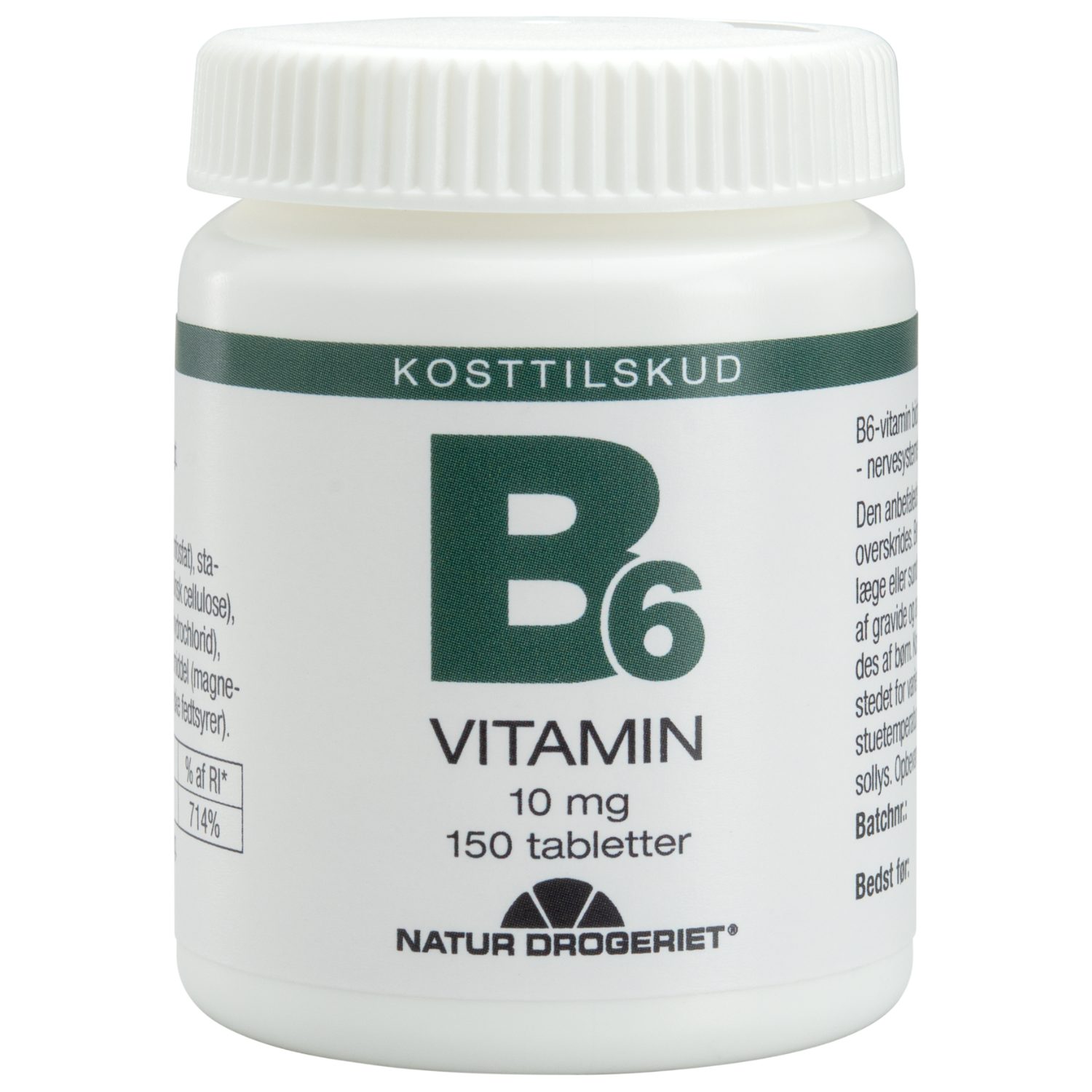 Natur Drogeriet B6-vitamin 10 mg (150 stk) - Kosttilskud