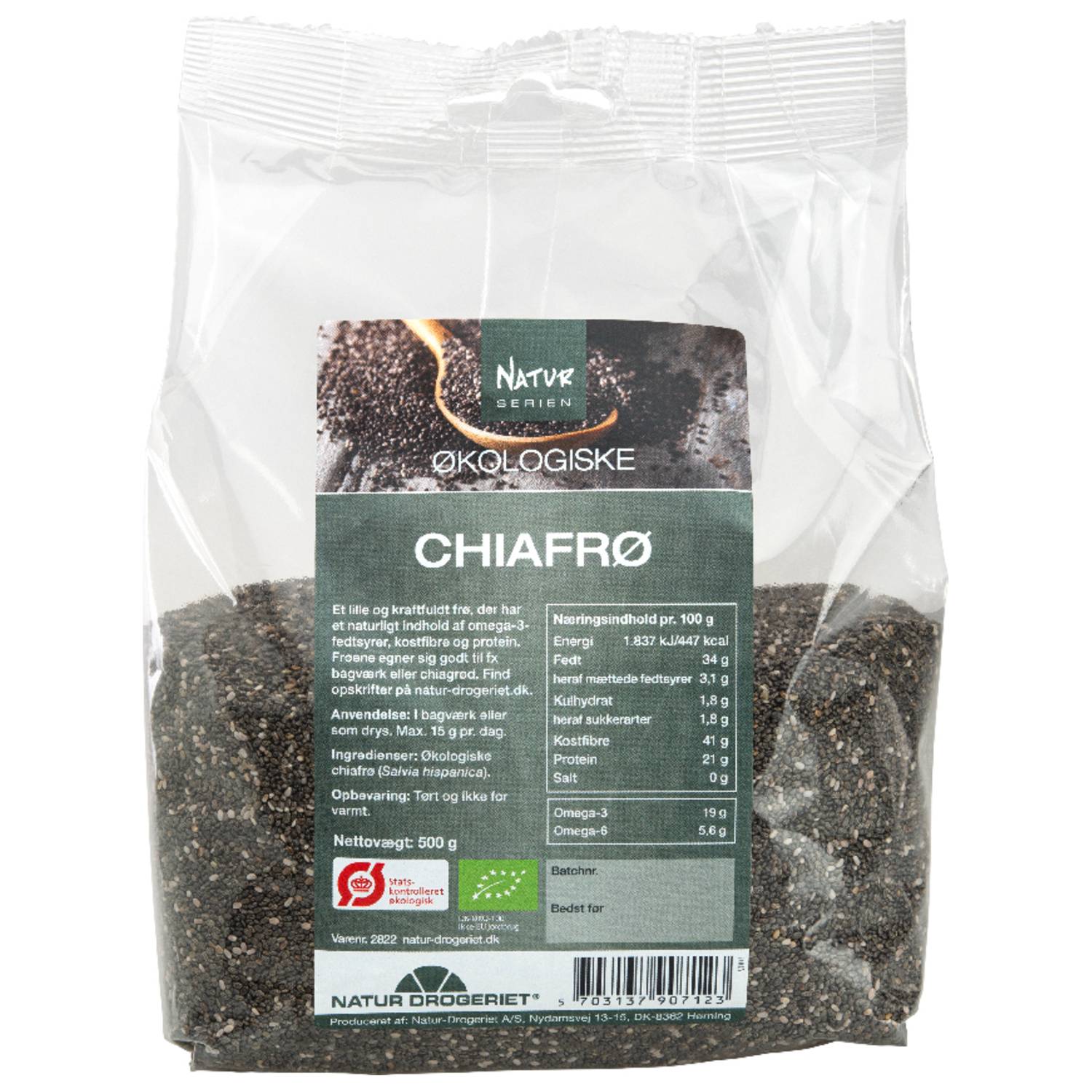 Chia frø Økologisk - 500 gr - Natur-Drogeriet