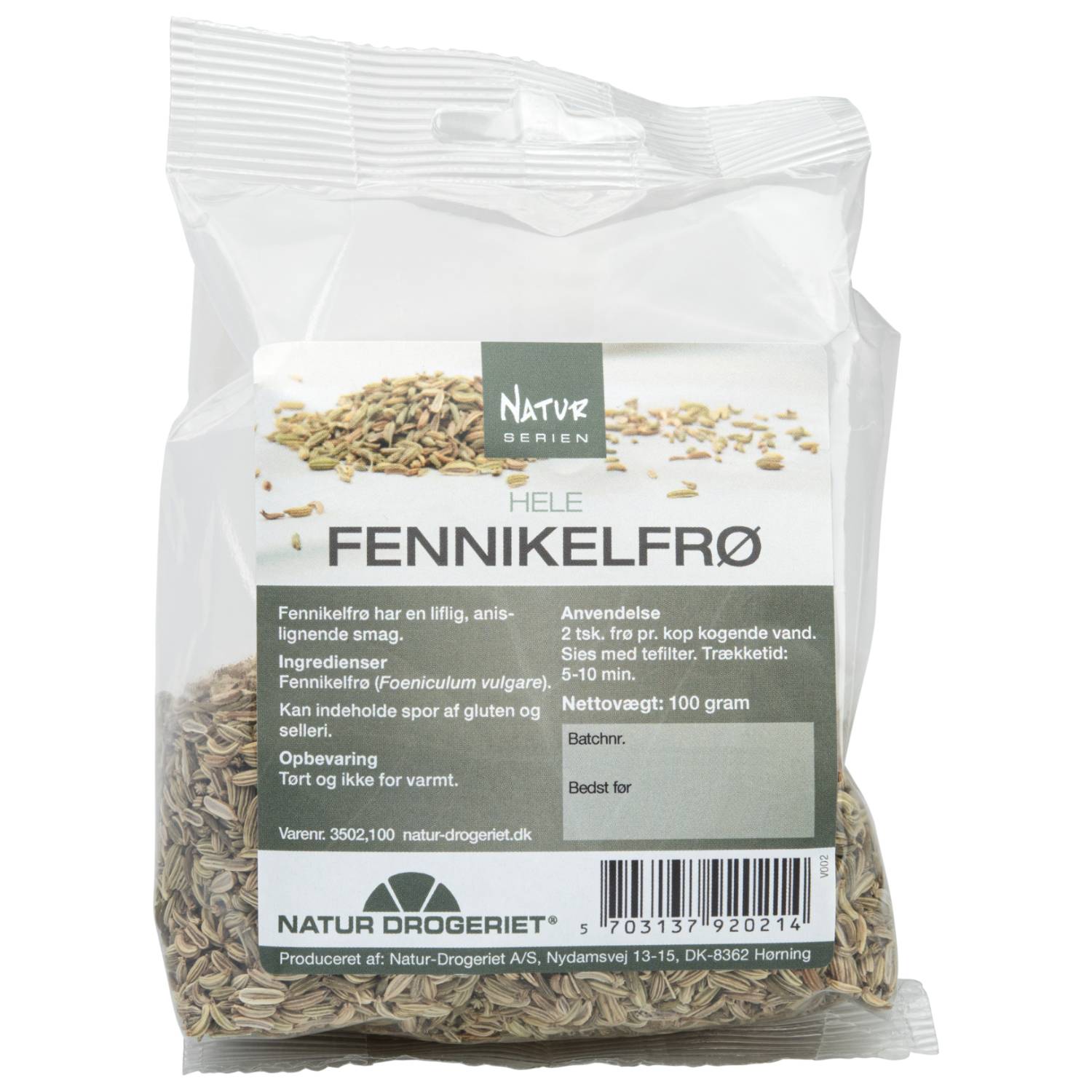 Fennikel hel - 100 gr - Natur Drogeriet
