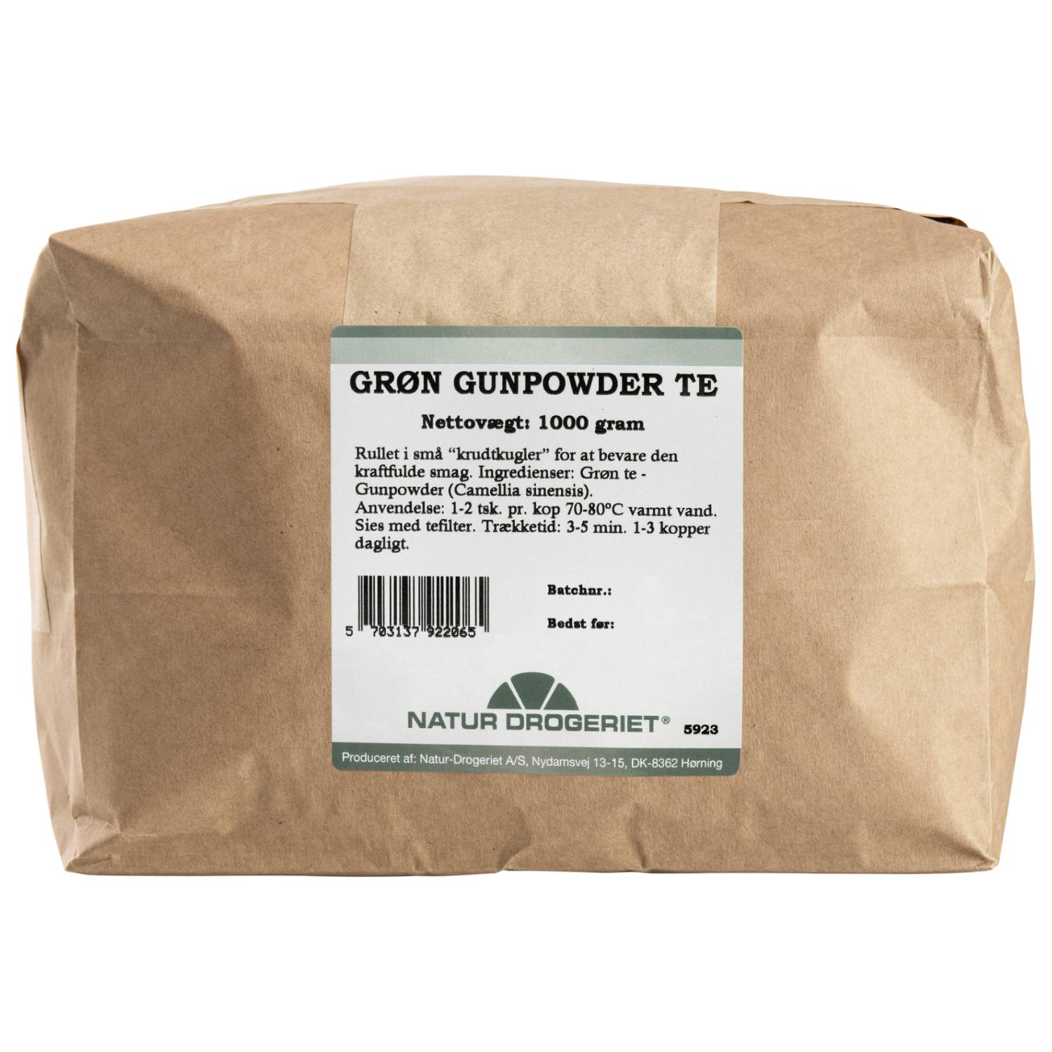 Grøn Gunpowder te - 1 kg - Natur Drogeriet