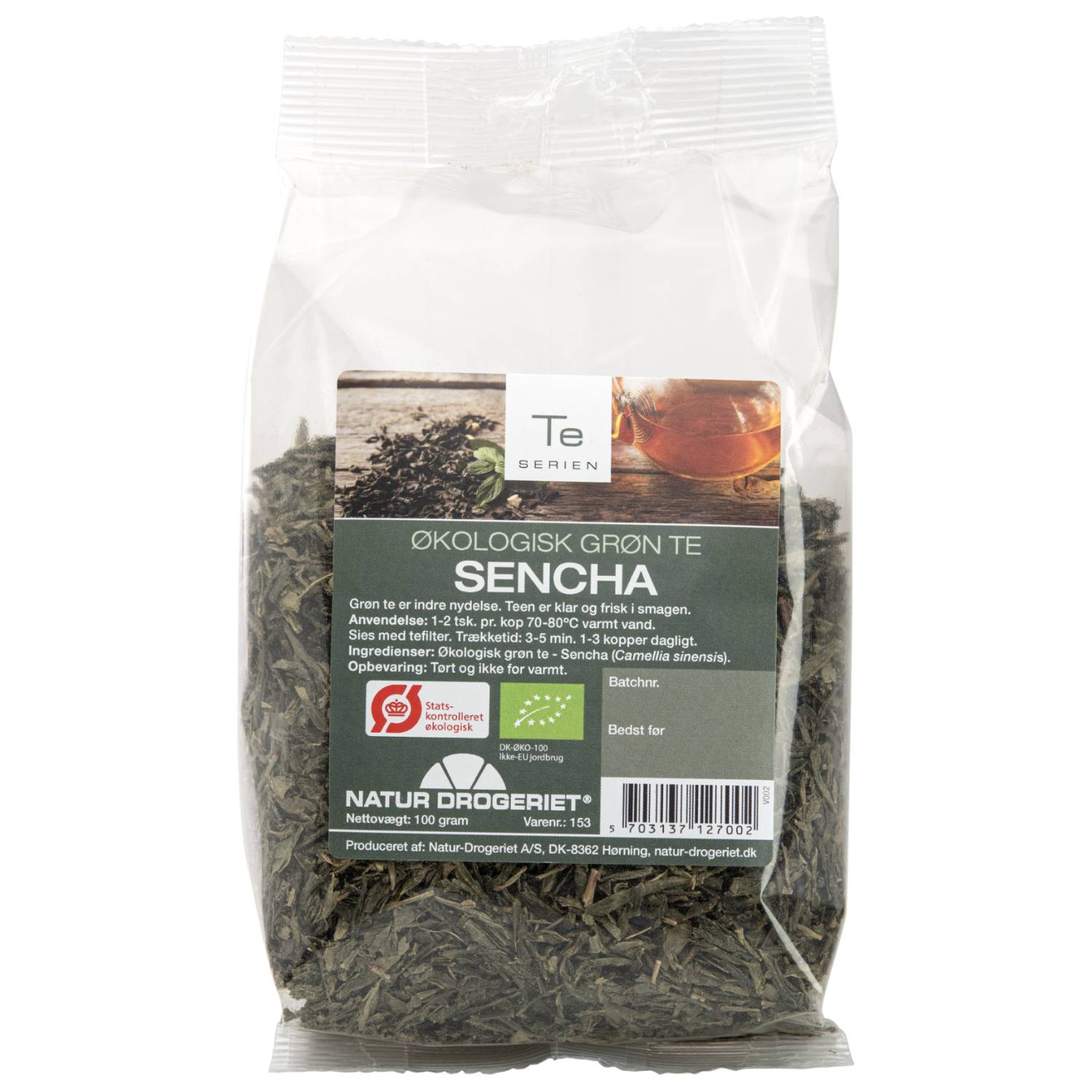 Grøn the Sencha Økologisk- 100 gr - Natur Drogeriet