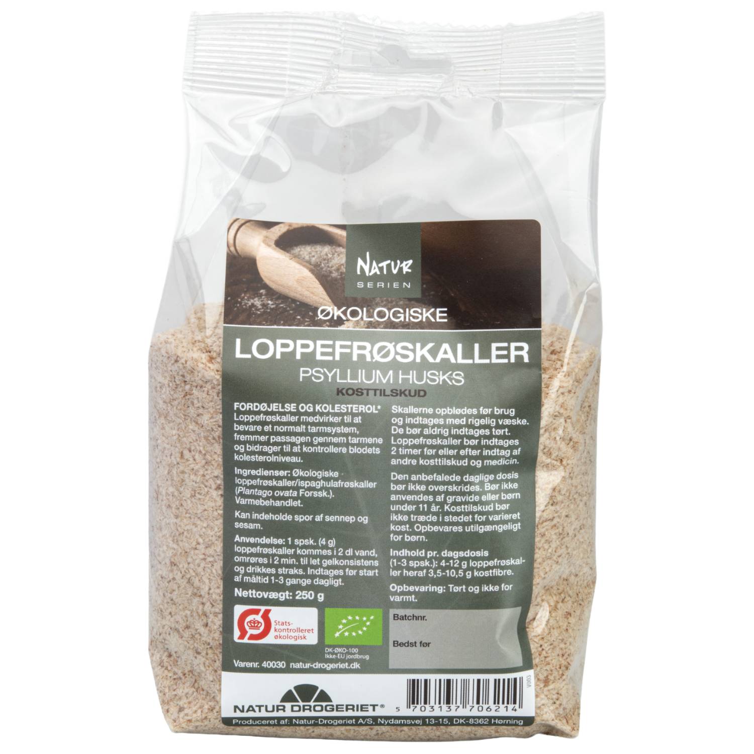 Skallin grov i pose frøskaller Økologisk- 250 gr - Natur Drogeriet