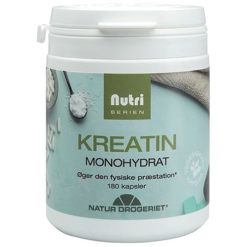 Kreatin monohydrat kapsler - 180 Kapsler - Nutri Serien