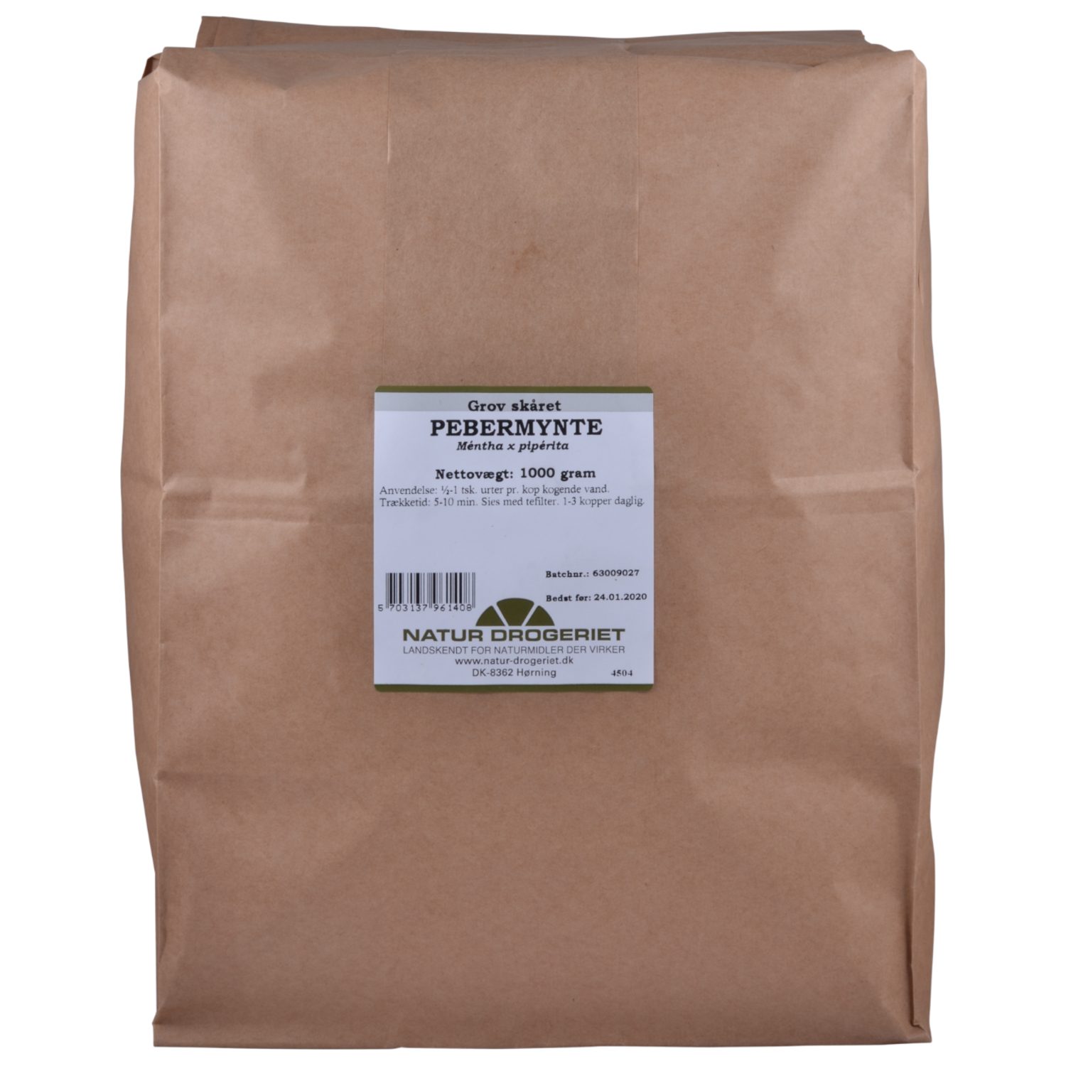 Pebermynte grov skåret - 1 kg - Natur Drogeriet