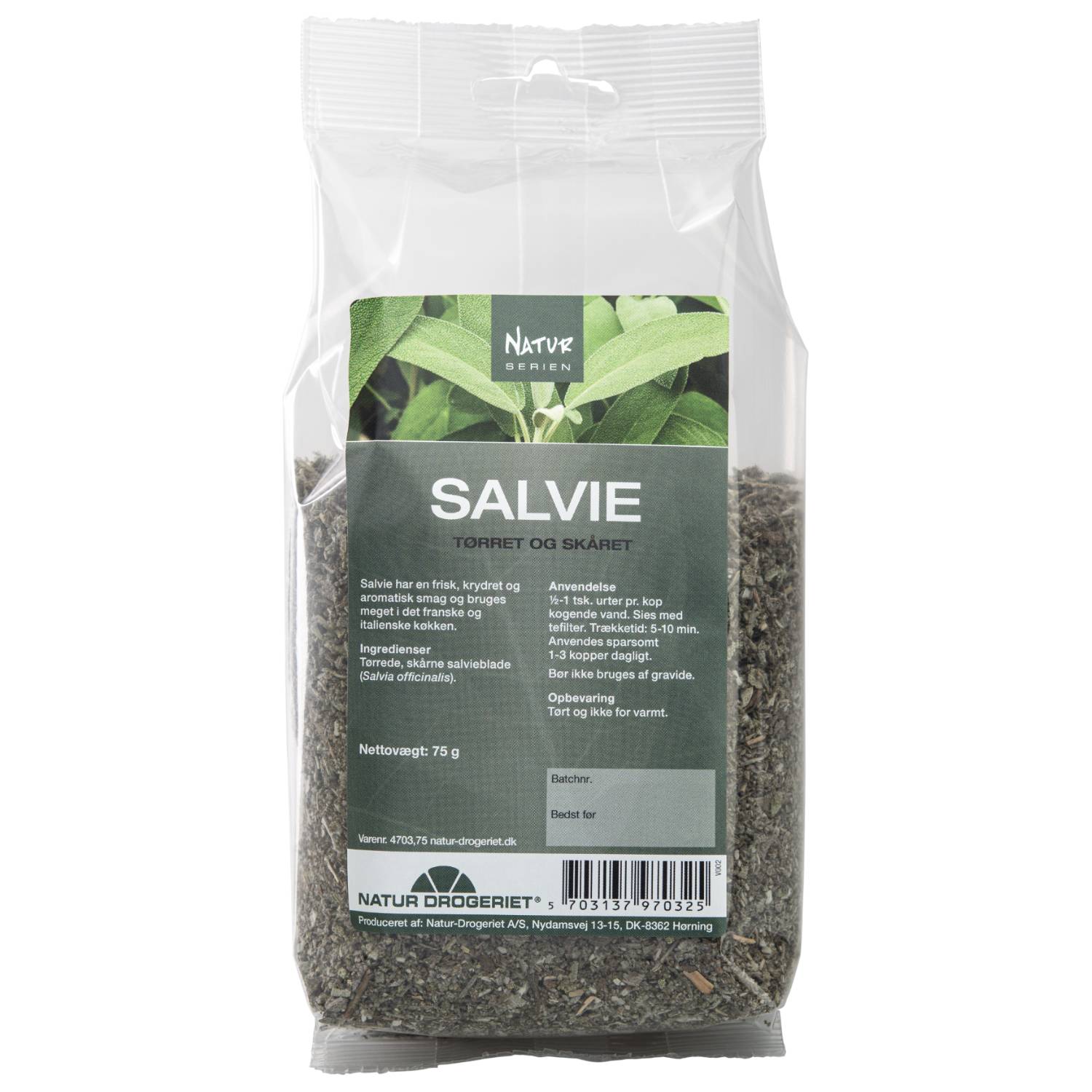 Natur Drogeriet Tørret Og Skåret Salvie 75 g