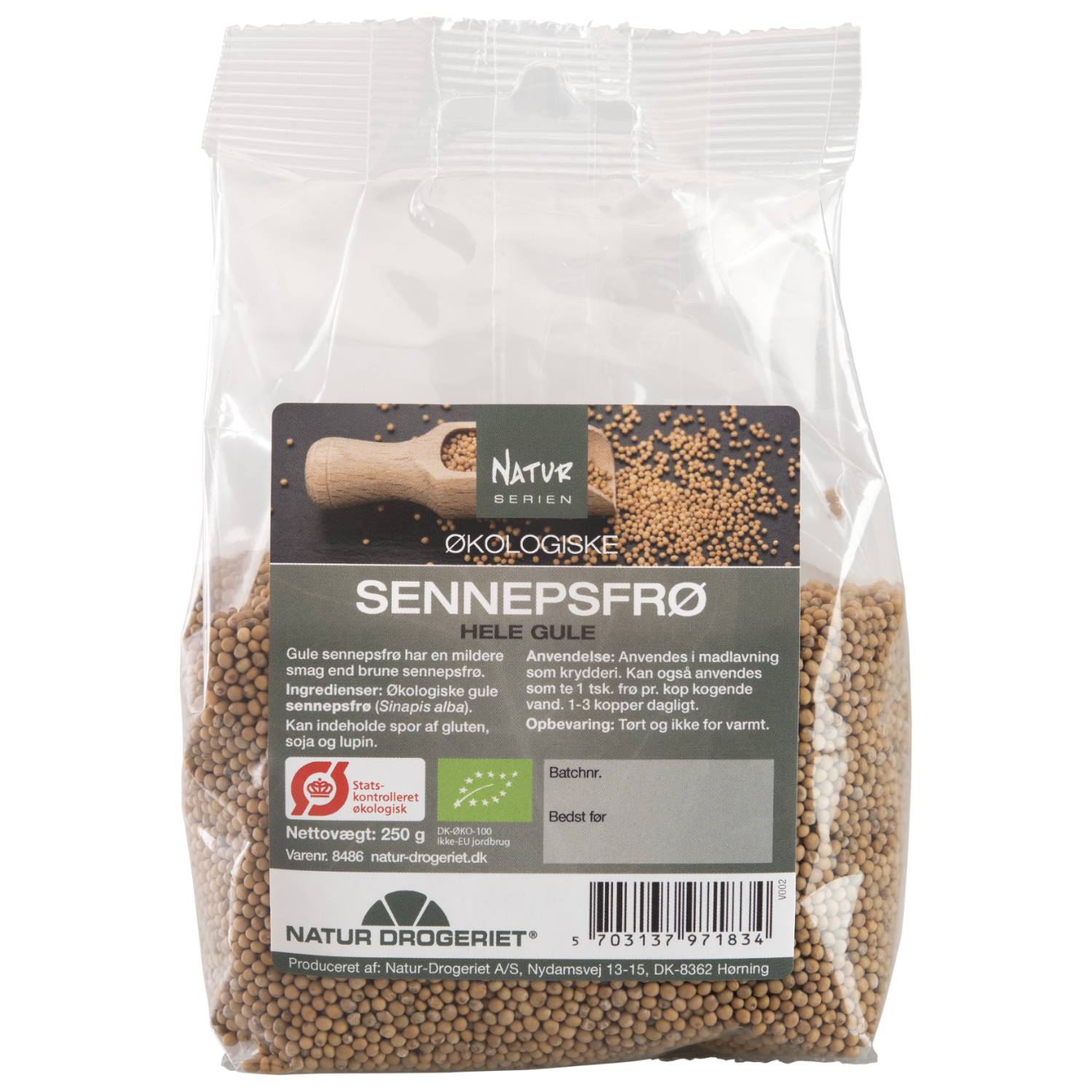 Sennepsfrø gul Økologisk- 250 gr - Natur Drogeriet