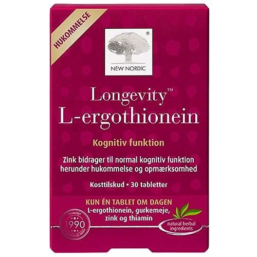 Longevity L-ergothionein - 30 Tabletter - New Nordic