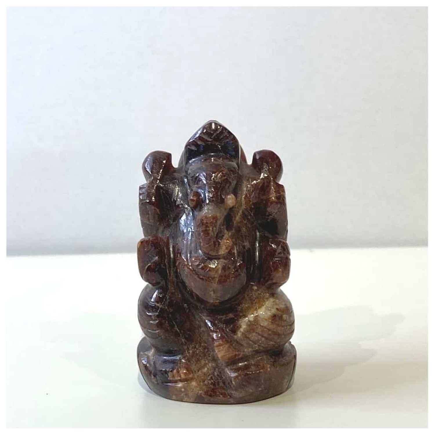 Ganesha Statue Gomed - ca. 6 cm - 108 Blessings