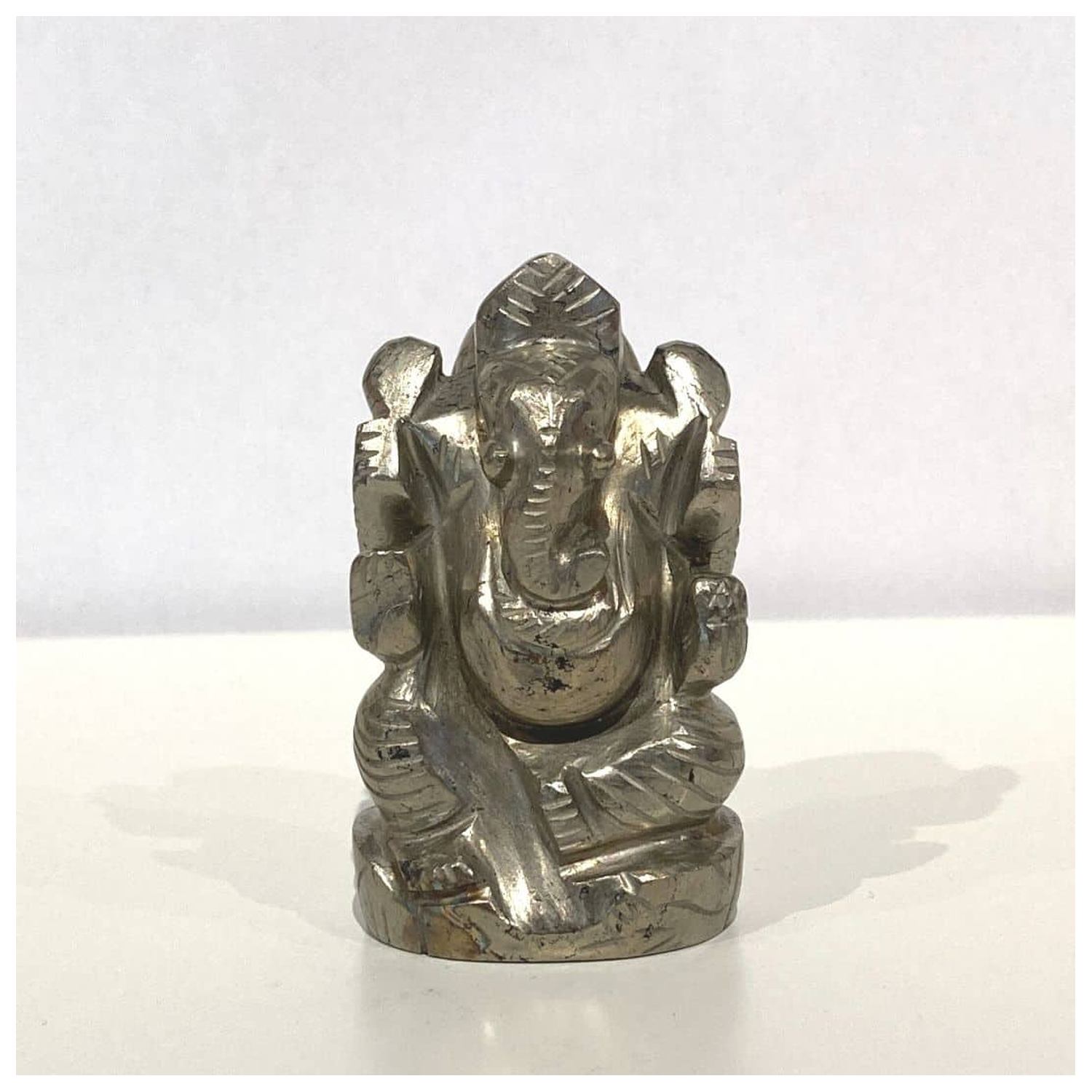 Ganesha Statue Hæmatit - 1 stk - 108 Blessings