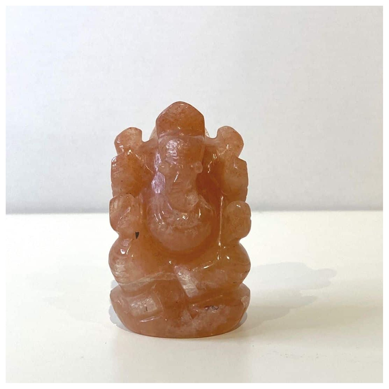 Ganesha Statue Rød Aventurin - 1 stk - 108 Blessings