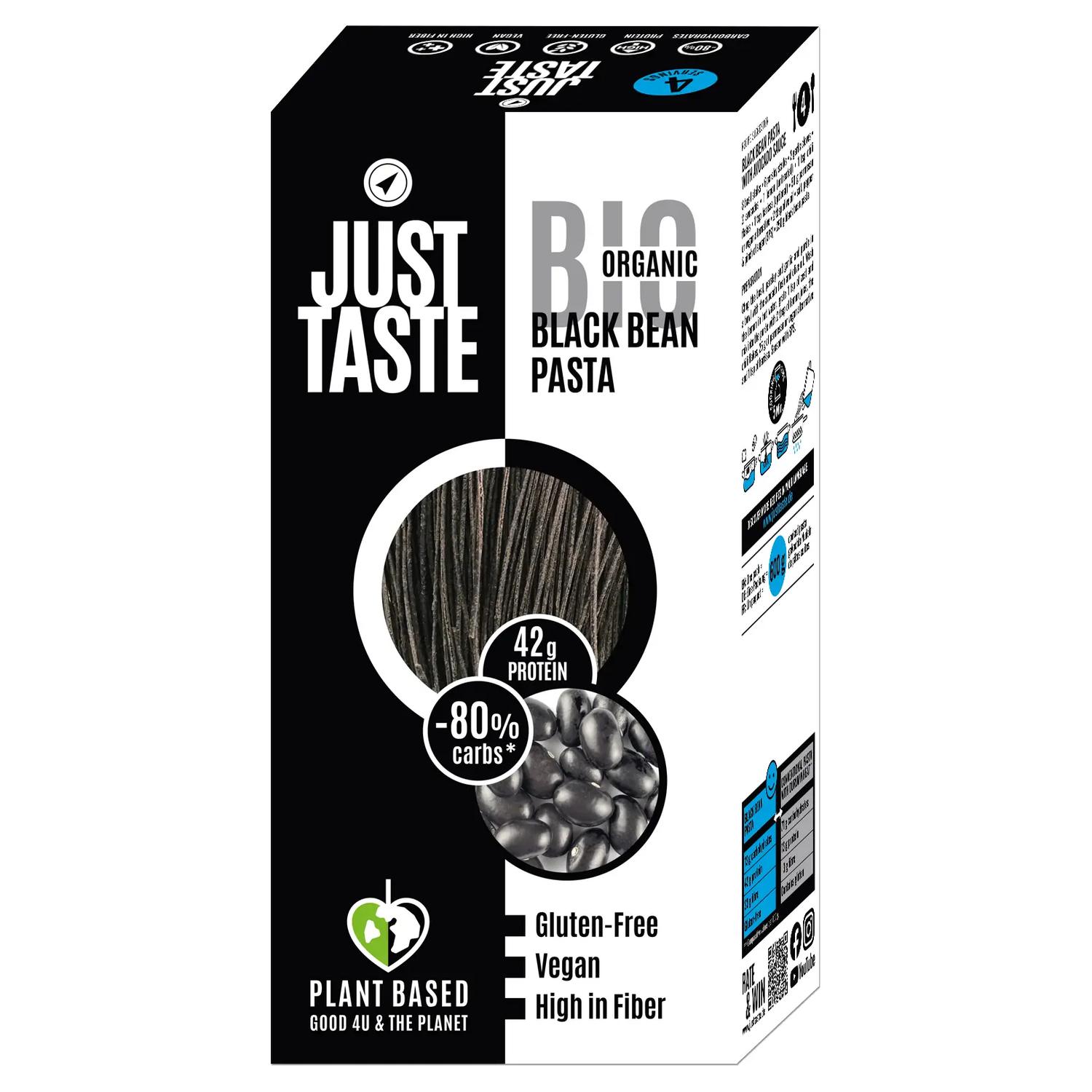 Sort Bønne Pasta Økologisk - 250 gram - Just Taste