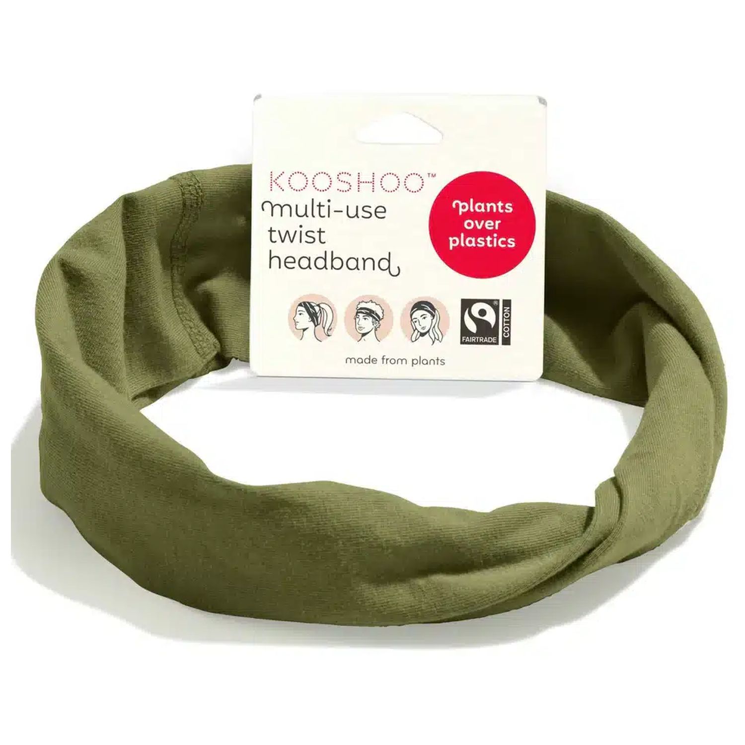 Hårbånd Twist Oliven Økologisk - Kooshoo